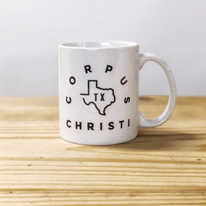 Corpus Christi Arch Text State Mug