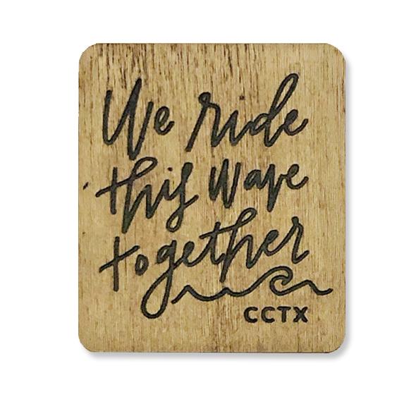 Ride This Wave Wooden Magnet