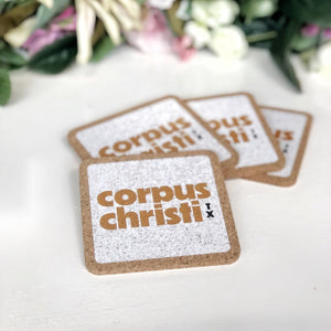 Retro Corpus Christi Coaster Set