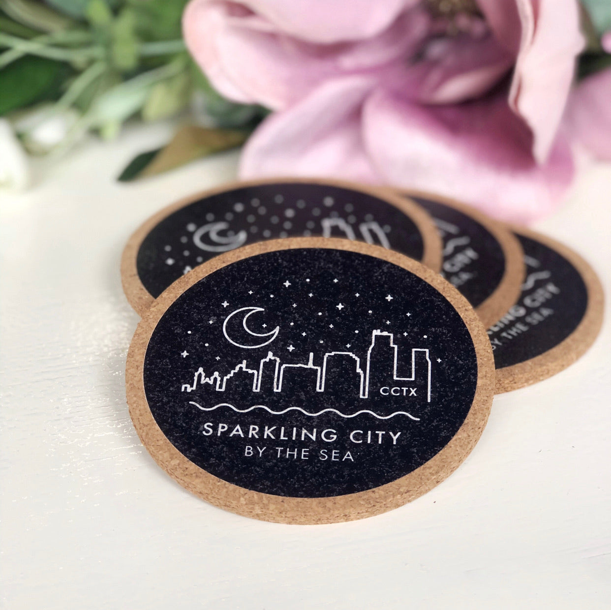 Sparkling City Coaster Set
